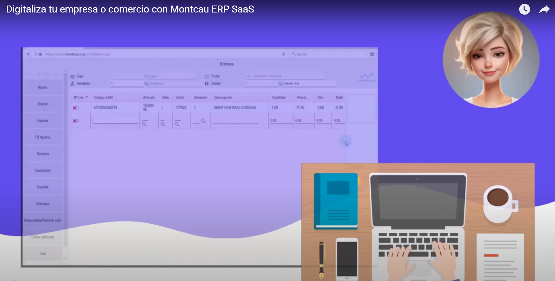 Vídeo-presentación de Montcau ERP SaaS una buena opción de gestión de procesos
