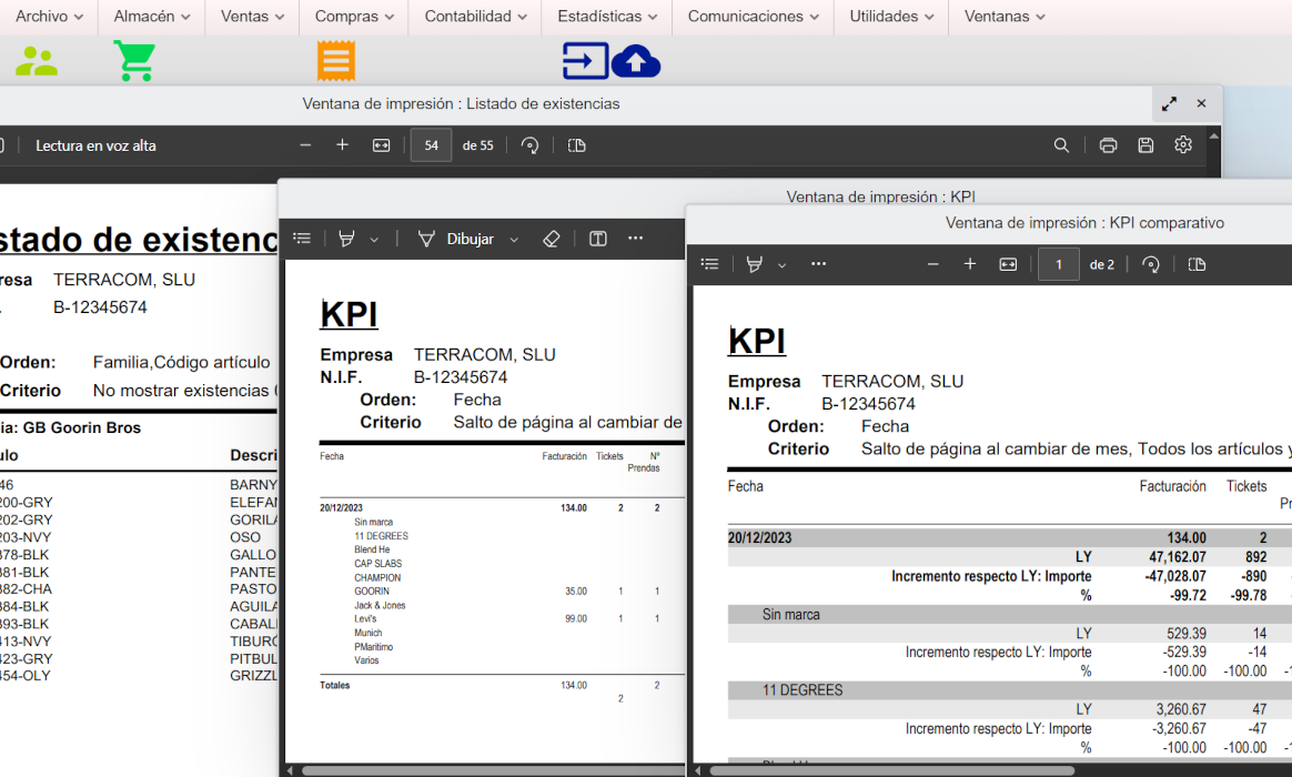 Estadísticas y listados potentes